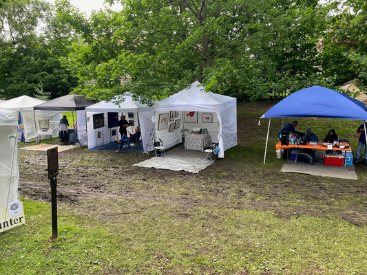 My recent foray into exhibiting at an outdoor art festival