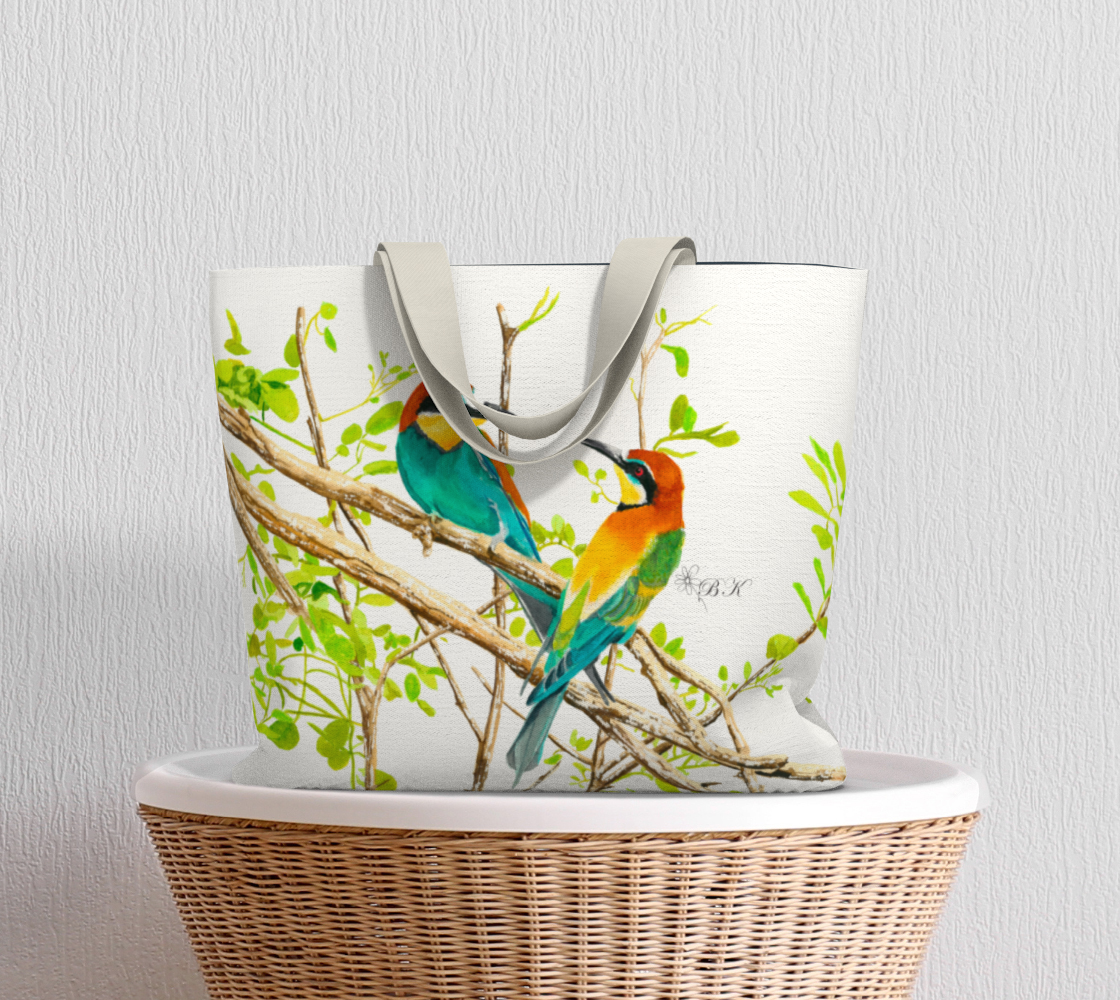 Bee Eaters Canvas Tote Bag