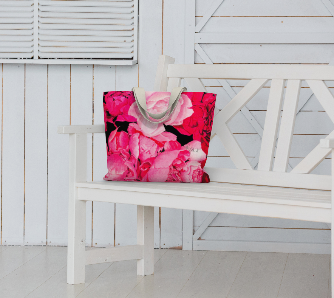 Peony Tapestry Canvas Tote Bag