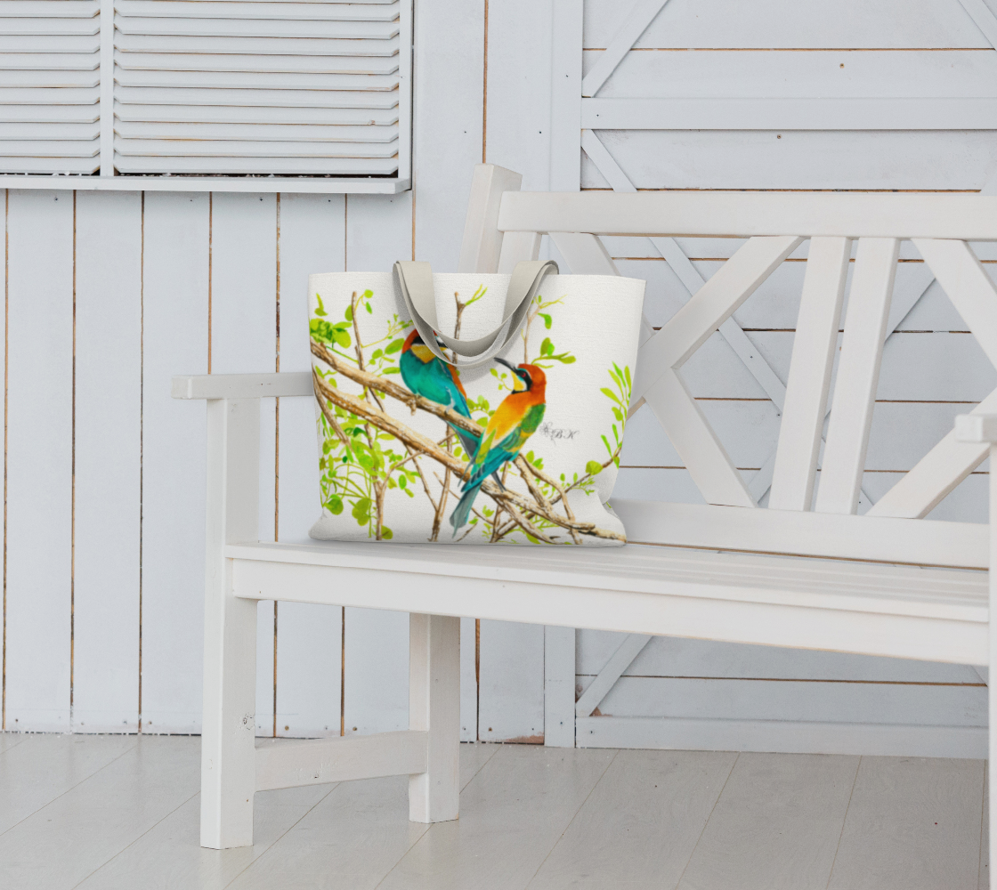 Bee Eaters Canvas Tote Bag