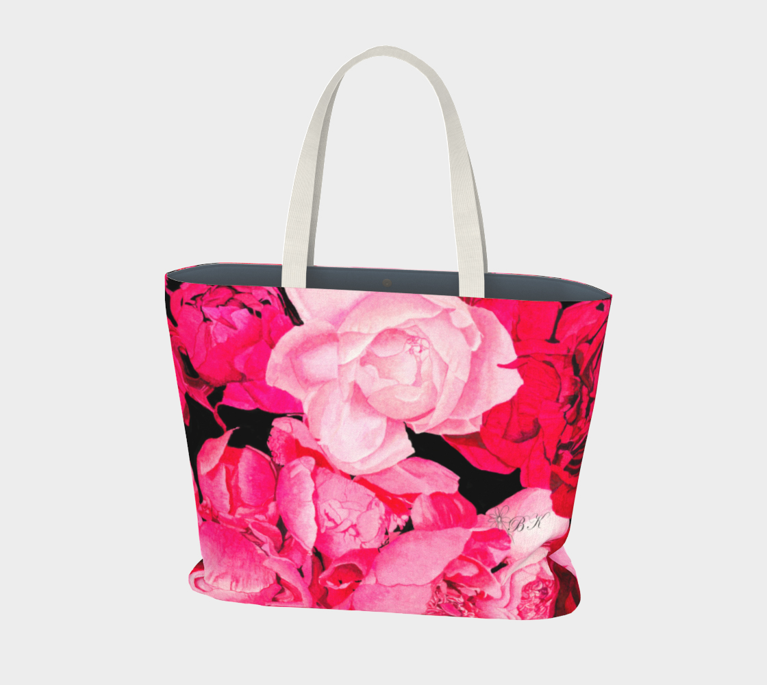 Peony Tapestry Canvas Tote Bag