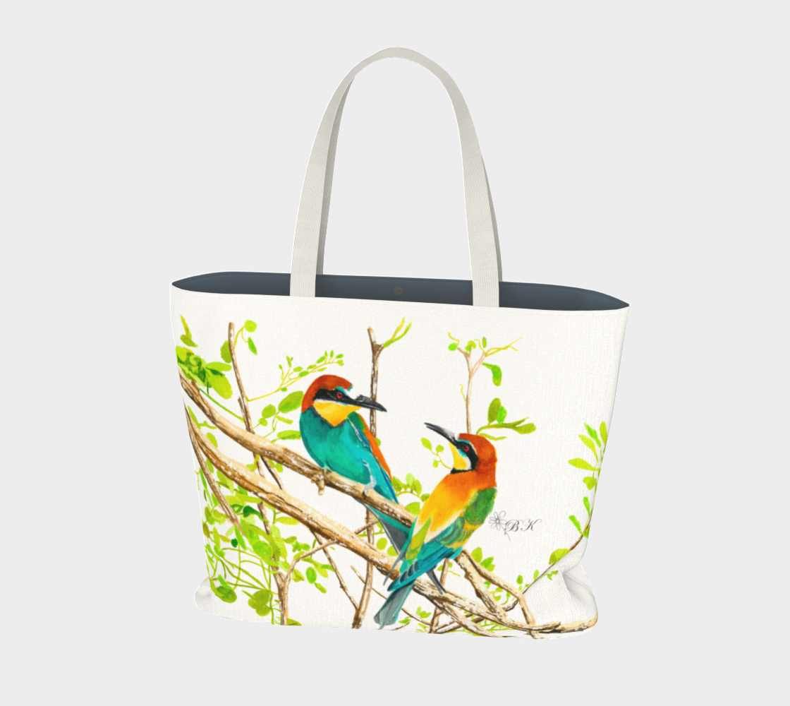 Bee Eaters Canvas Tote Bag