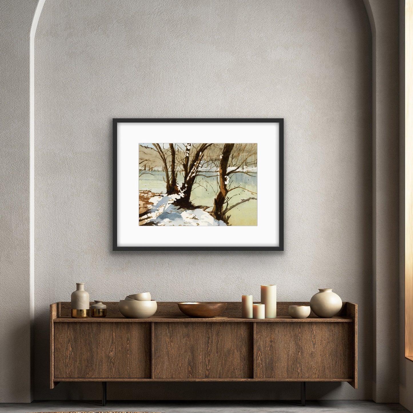 Winter Pond, Fine Art Print