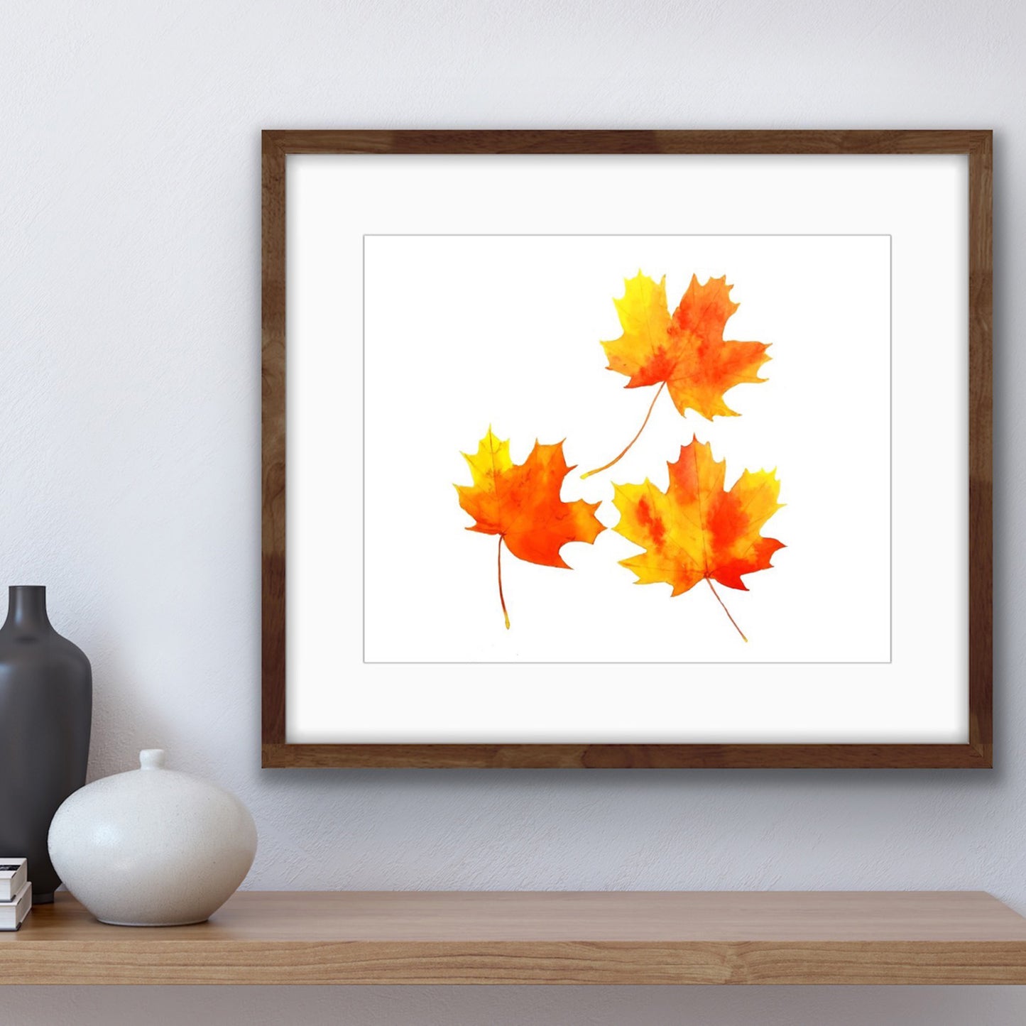 Three Fall leaves, Fine Art Print