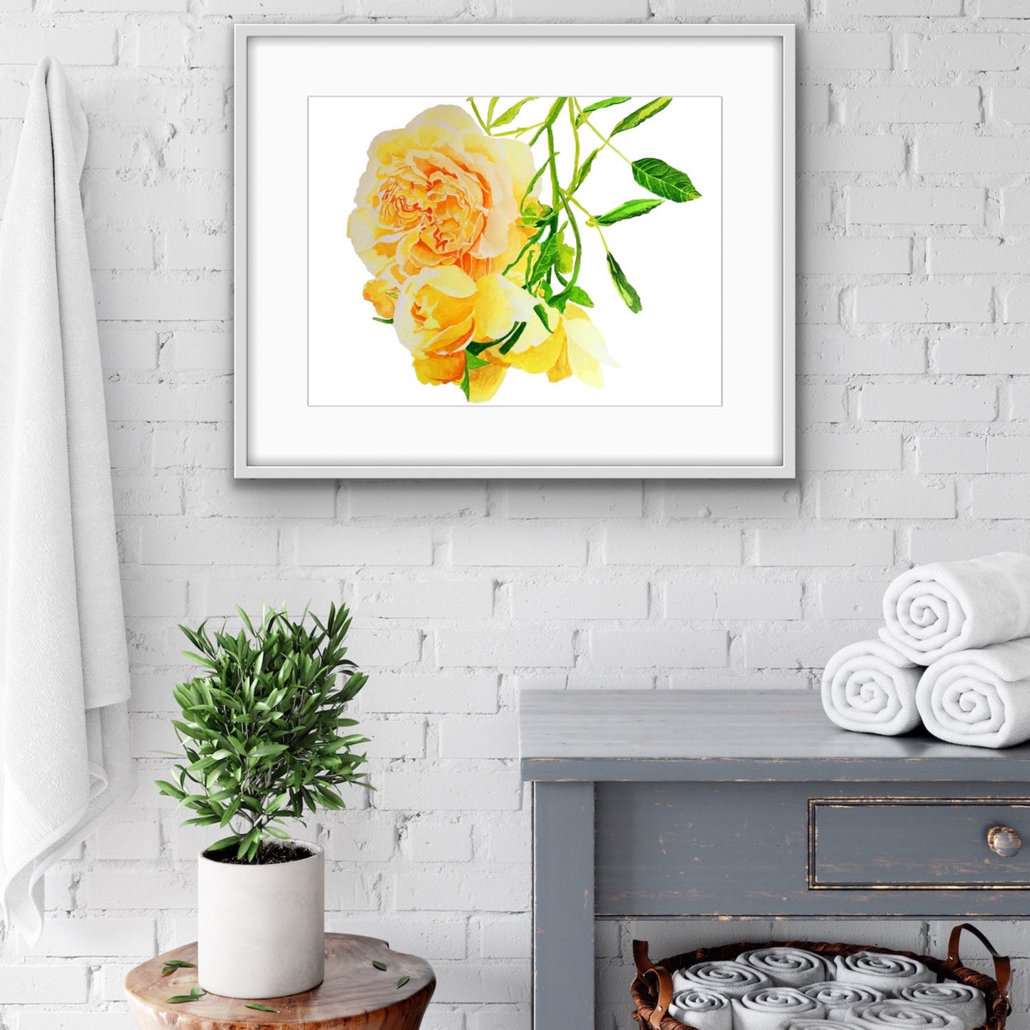 Yellow Roses, Fine Art Print
